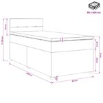 vidaXL Posteľ boxspring s matracom Tmavohnedá 80 x 200 cm Látka – Obrázok 10