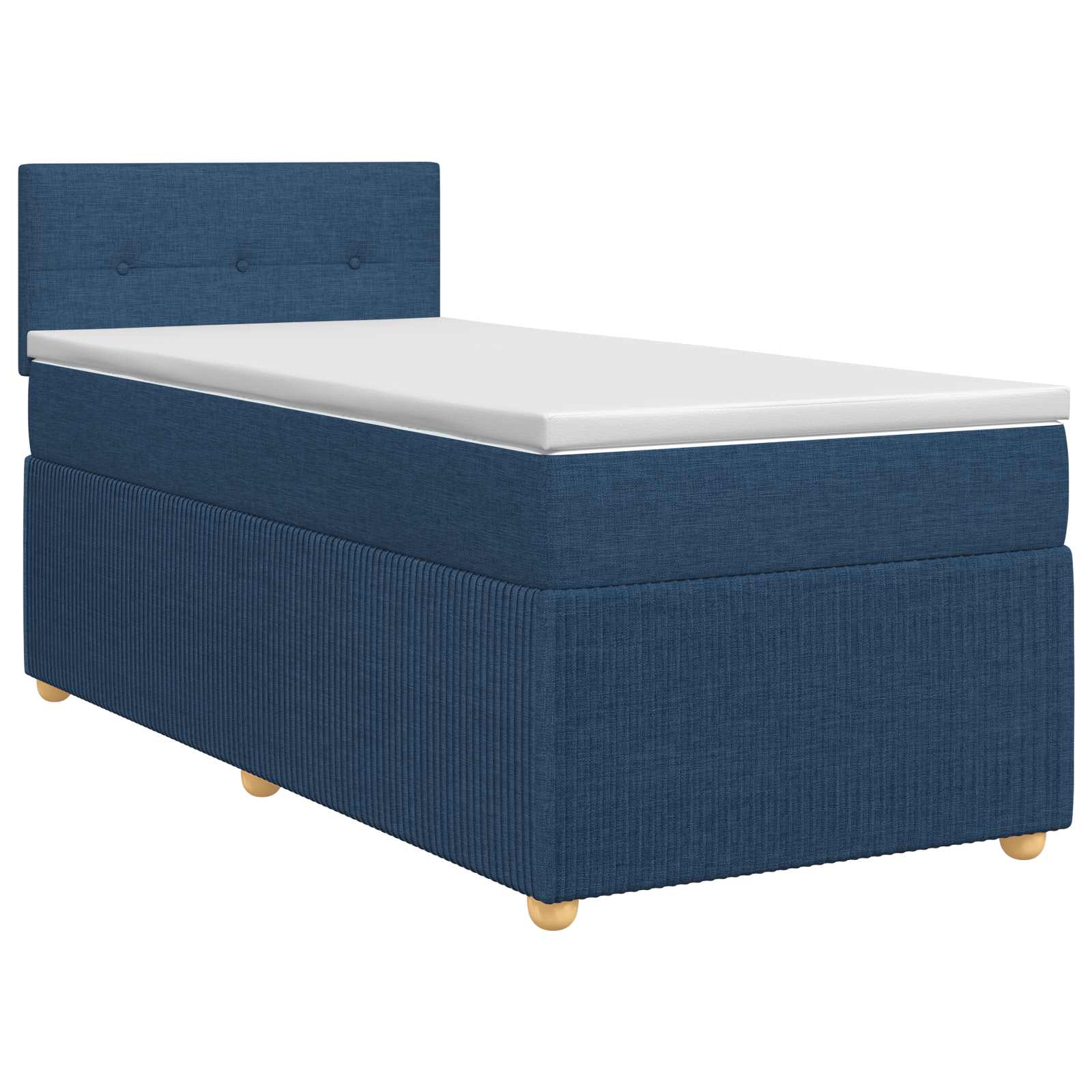 3451362_1.jpg vidaXL Posteľ boxspring s matracom Modrá 90 x 190 cm Látka – Obrázok 1