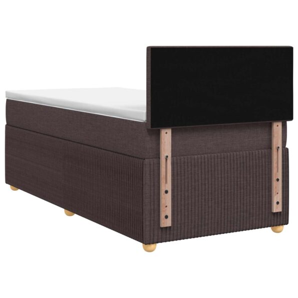 vidaXL Posteľ boxspring s matracom Tmavohnedá 90 x 200 cm Látka – Obrázok 7