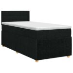 vidaXL Posteľ boxspring s matracom Čierna 100 x 200 cm Látka