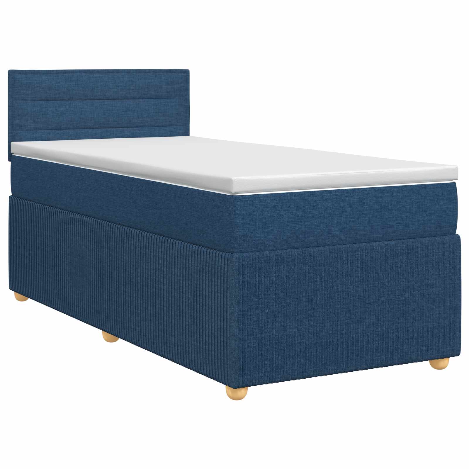 3451397_1.jpg vidaXL Posteľ boxspring s matracom Modrá 100 x 200 cm Látka – Obrázok 1