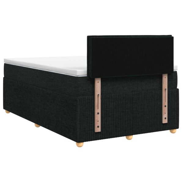 vidaXL Posteľ boxspring s matracom Čierna 120 x 190 cm Látka – Obrázok 7