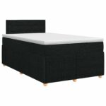vidaXL Posteľ boxspring s matracom Čierna 120 x 200 cm Látka