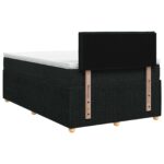 vidaXL Posteľ boxspring s matracom Čierna 120 x 200 cm Látka – Obrázok 7