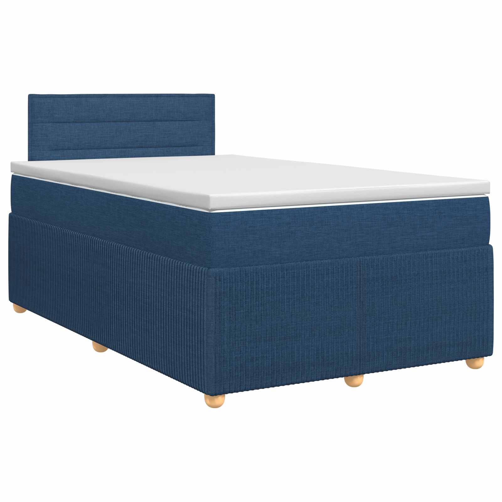 3451439_1.jpg vidaXL Posteľ boxspring s matracom Modrá 120 x 200 cm Látka – Obrázok 1