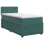 vidaXL Posteľ boxspring s matracom Tmavozelená 90 x 190 cm Zamat