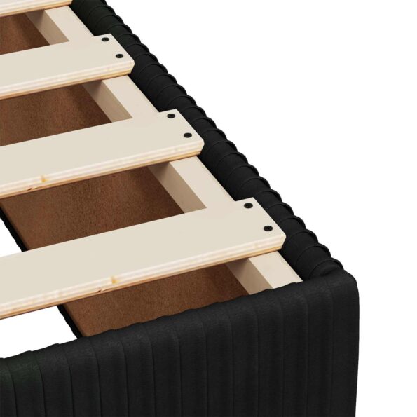 vidaXL Posteľ boxspring s matracom Čierna 90 x 200 cm Zamat – Obrázok 9