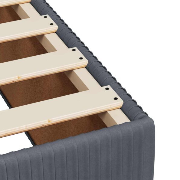 vidaXL Posteľ boxspring s matracom Tmavosivá 120 x 190 cm Zamat – Obrázok 9