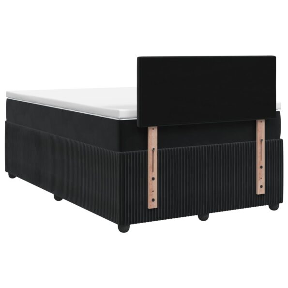 vidaXL Posteľ boxspring s matracom Čierna 120 x 190 cm Zamat – Obrázok 7