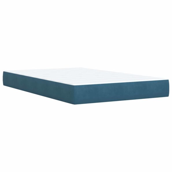 vidaXL Posteľ boxspring s matracom Modrá 120 x 190 cm Zamat – Obrázok 5