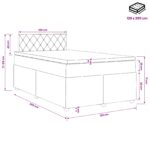 vidaXL Posteľ boxspring s matracom Tmavosivá 120 x 200 cm Zamat – Obrázok 10