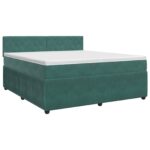 vidaXL Posteľ boxspring s matracom Tmavozelená 140 x 190 cm Zamat