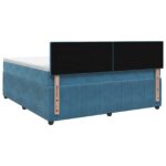 vidaXL Posteľ boxspring s matracom Tmavomodrá 140 x 190 cm Zamat – Obrázok 7