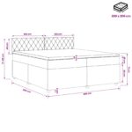 vidaXL Posteľ boxspring s matracom Tmavozelená 200 x 200 cm Zamat – Obrázok 10