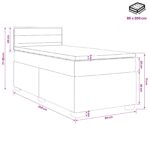 vidaXL Posteľ s boxspringom a matracom a LED Čierna 80 x 200 cm Látka – Obrázok 11