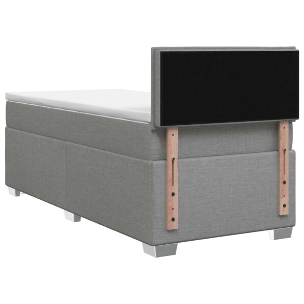 vidaXL Posteľ s boxspringom a matracom a LED Svetlosivá 90 x 190 cm – Obrázok 7