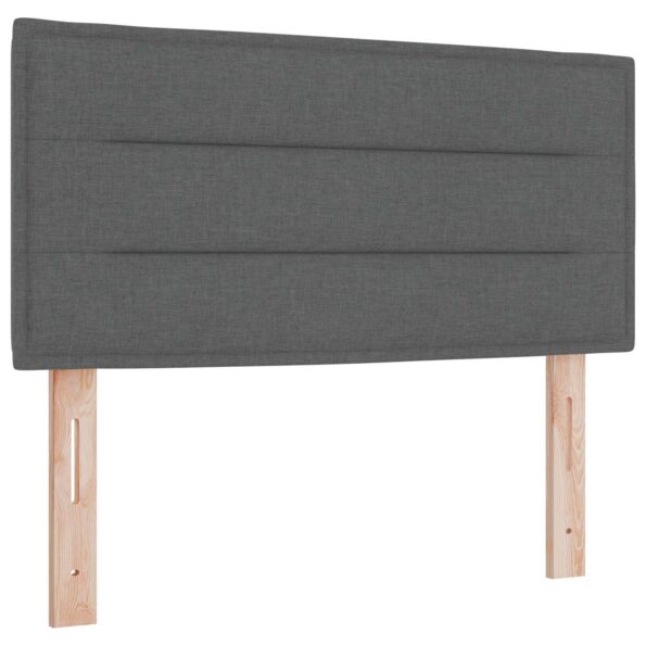 vidaXL Posteľ s boxspringom a matracom a LED Tmavosivá 90 x 190 cm – Obrázok 3