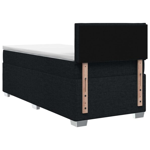 vidaXL Posteľ s boxspringom a matracom a LED Čierna 90 x 190 cm Látka – Obrázok 7