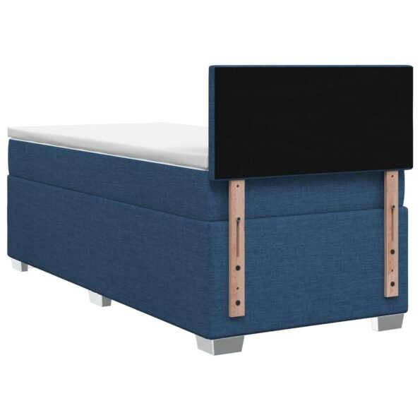 vidaXL Posteľ s boxspringom a matracom a LED Modrá 90 x 190 cm Látka – Obrázok 7
