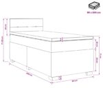 vidaXL Posteľ s boxspringom a matracom a LED Svetlosivá 90 x 200 cm – Obrázok 11