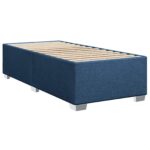 vidaXL Posteľ s boxspringom a matracom a LED Modrá 90 x 200 cm Látka – Obrázok 4