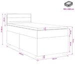 vidaXL Posteľ s boxspringom a matracom a LED Modrá 100 x 200 cm Látka – Obrázok 11