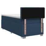 vidaXL Posteľ s boxspringom a matracom a LED Modrá 100 x 200 cm Látka – Obrázok 7