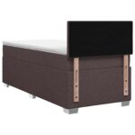 vidaXL Posteľ s boxspringom a matracom a LED Tmavohnedá 100 x 200 cm – Obrázok 7