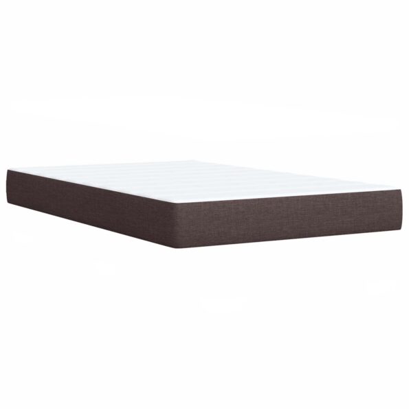 vidaXL Posteľ s boxspringom a matracom a LED Tmavohnedá 120 x 190 cm – Obrázok 5
