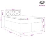 vidaXL Posteľ s boxspringom a matracom a LED Čierna 120 x 190 cm Látka – Obrázok 11
