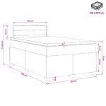 vidaXL Posteľ s boxspringom a matracom a LED Modrá 120 x 200 cm Látka – Obrázok 11