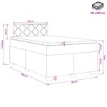 vidaXL Posteľ s boxspringom a matracom a LED Tmavosivá 120 x 200 cm – Obrázok 11