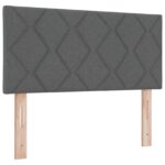 vidaXL Posteľ s boxspringom a matracom a LED Tmavosivá 120 x 200 cm – Obrázok 3