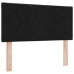 vidaXL Posteľ s boxspringom a matracom a LED Čierna 120 x 200 cm Látka – Obrázok 3