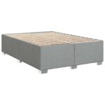 vidaXL Posteľ s boxspringom a matracom a LED Svetlosivá 140 x 190 cm – Obrázok 4