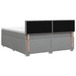 vidaXL Posteľ s boxspringom a matracom a LED Svetlosivá 140 x 190 cm – Obrázok 7