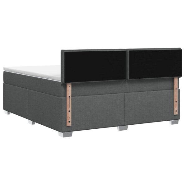 vidaXL Posteľ s boxspringom a matracom a LED Tmavosivá 140 x 190 cm – Obrázok 7