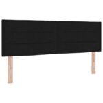 vidaXL Posteľ s boxspringom a matracom a LED Čierna 140 x 190 cm Látka – Obrázok 3