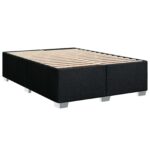 vidaXL Posteľ s boxspringom a matracom a LED Čierna 140 x 190 cm Látka – Obrázok 4