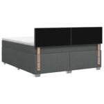 vidaXL Posteľ s boxspringom a matracom a LED Tmavosivá 140 x 190 cm – Obrázok 7