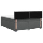 vidaXL Posteľ s boxspringom a matracom a LED Tmavosivá 140 x 200 cm – Obrázok 7