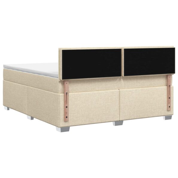 vidaXL Posteľ s boxspringom a matracom a LED Krémová 140 x 200 cm – Obrázok 7