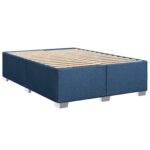 vidaXL Posteľ s boxspringom a matracom a LED Modrá 140 x 200 cm Látka – Obrázok 4