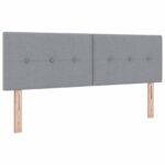 vidaXL Posteľ s boxspringom a matracom a LED Svetlosivá 140 x 200 cm – Obrázok 3