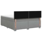 vidaXL Posteľ s boxspringom a matracom a LED Svetlosivá 140 x 200 cm – Obrázok 7