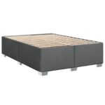 vidaXL Posteľ s boxspringom a matracom a LED Tmavosivá 140 x 200 cm – Obrázok 4