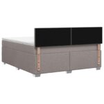 vidaXL Posteľ s boxspringom a matracom a LED Sivohnedá 140 x 200 cm – Obrázok 7