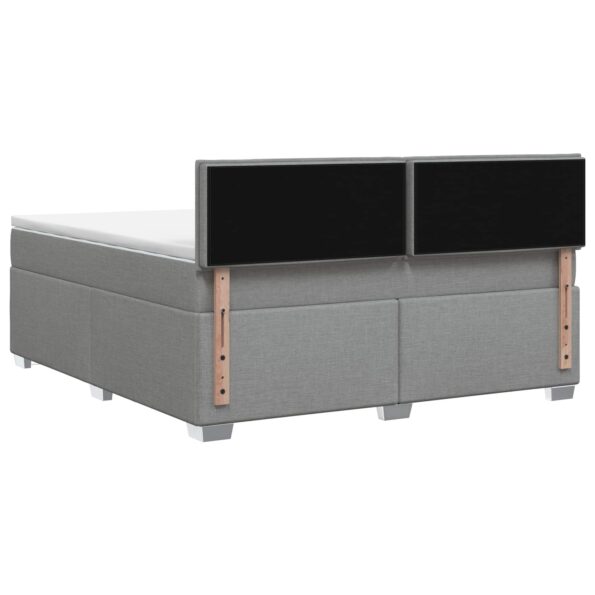 vidaXL Posteľ s boxspringom a matracom a LED Svetlosivá 160 x 200 cm – Obrázok 7