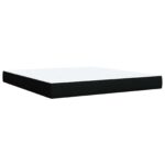 vidaXL Posteľ s boxspringom a matracom a LED Čierna 180 x 200 cm Látka – Obrázok 5