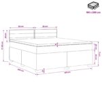 vidaXL Posteľ s boxspringom a matracom a LED Modrá 180 x 200 cm Látka – Obrázok 11